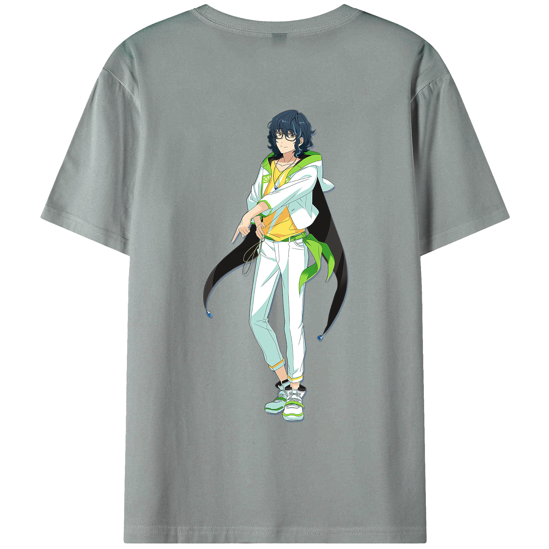 （画像用） あんさんぶるスターズ! Ensemble Stars 綿100％ メンズ半袖Tシャツ（バックプリント） 通気性